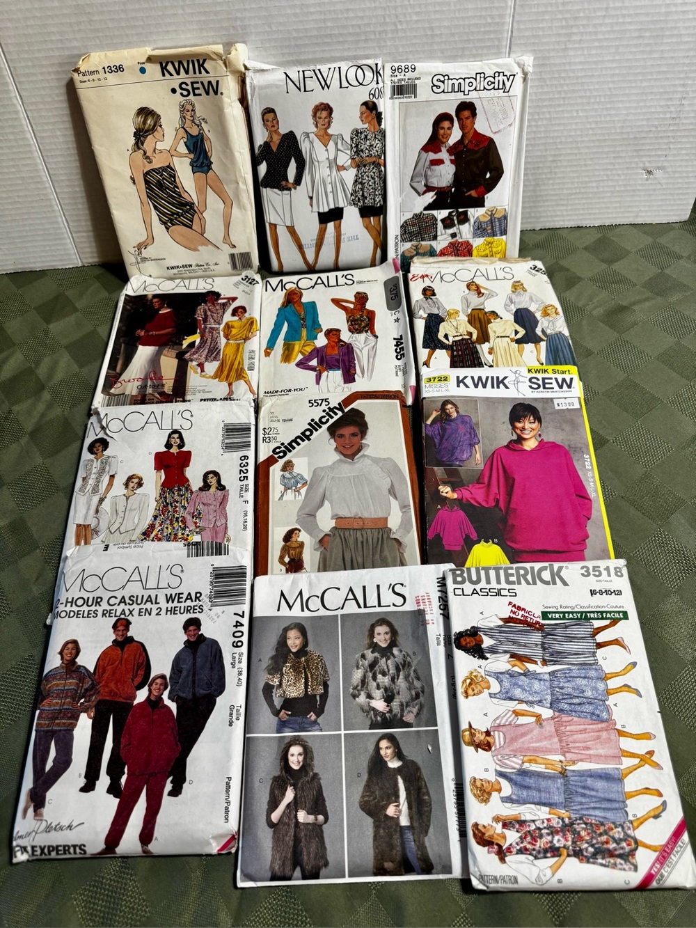 12 Vintage Sewing Patterns Jackets & Coats Bathing Suits Dresses Western Shirts